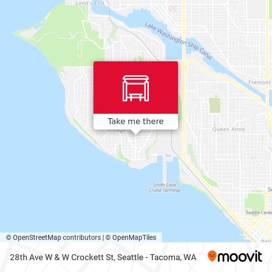 Mapa de 28th Ave W & W Crockett St