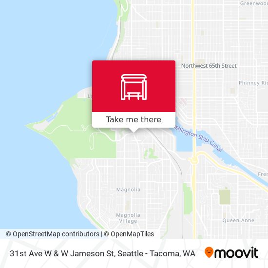 31st Ave W & W Jameson St map