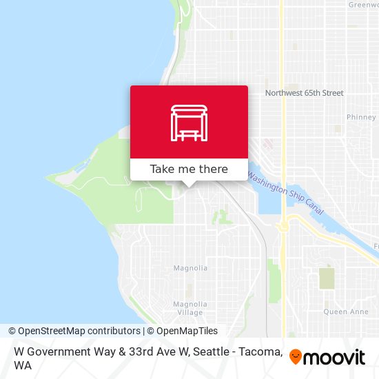 W Government Way & 33rd Ave W map