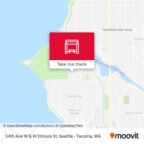 34th Ave W & W Elmore St map