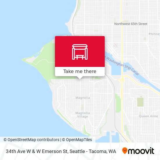 34th Ave W & W Emerson St map