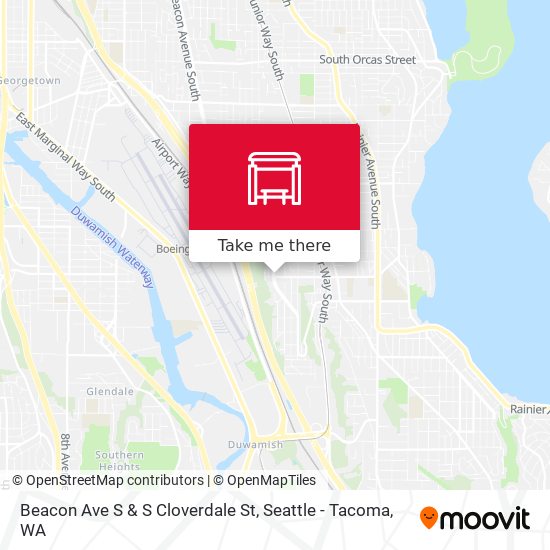 Mapa de Beacon Ave S & S Cloverdale St