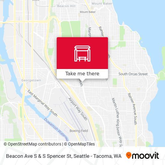 Mapa de Beacon Ave S & S Spencer St