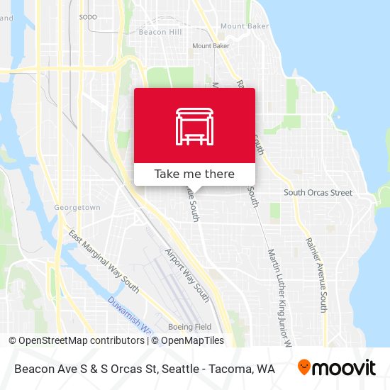 Mapa de Beacon Ave S & S Orcas St