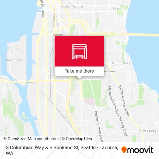 S Columbian Way & S Spokane St map