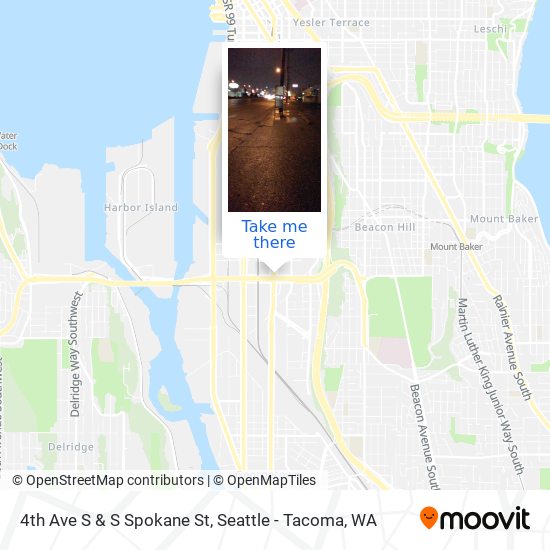 Mapa de 4th Ave S & S Spokane St