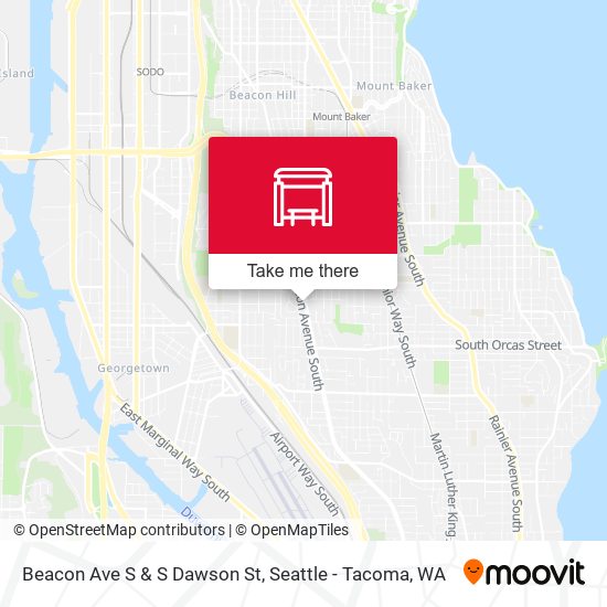 Beacon Ave S & S Dawson St map