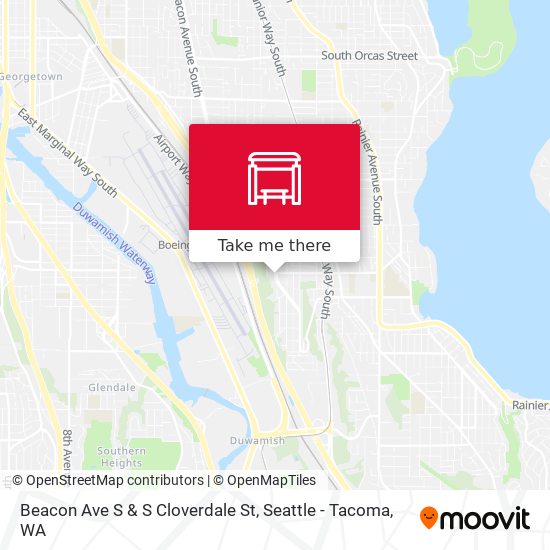 Beacon Ave S & S Cloverdale St map