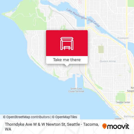 Thorndyke Ave W & W Newton St map