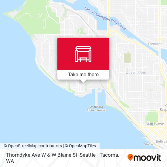 Thorndyke Ave W & W Blaine St map
