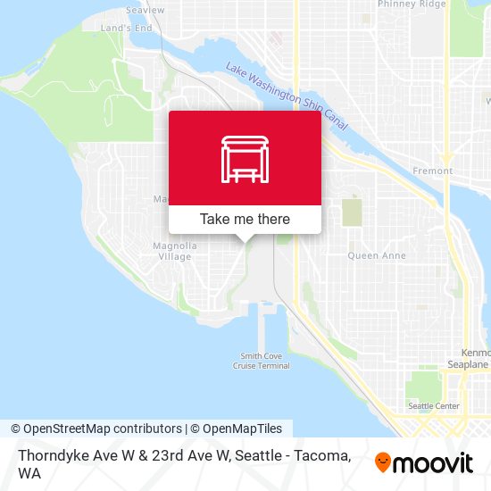 Thorndyke Ave W & 23rd Ave W map