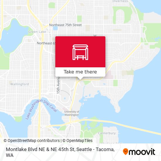 Montlake Blvd NE & NE 45th St map
