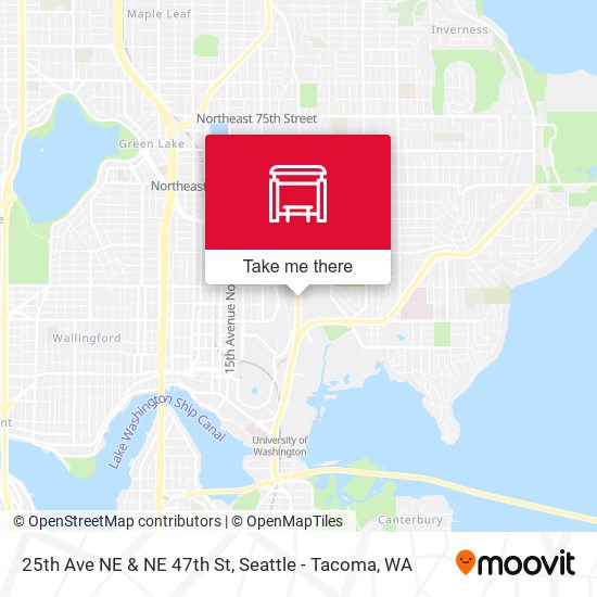 25th Ave NE & NE 47th St map