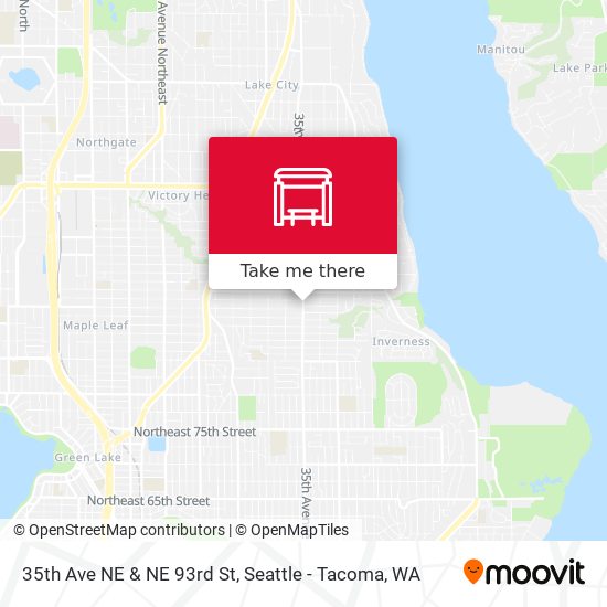 35th Ave NE & NE 93rd St map