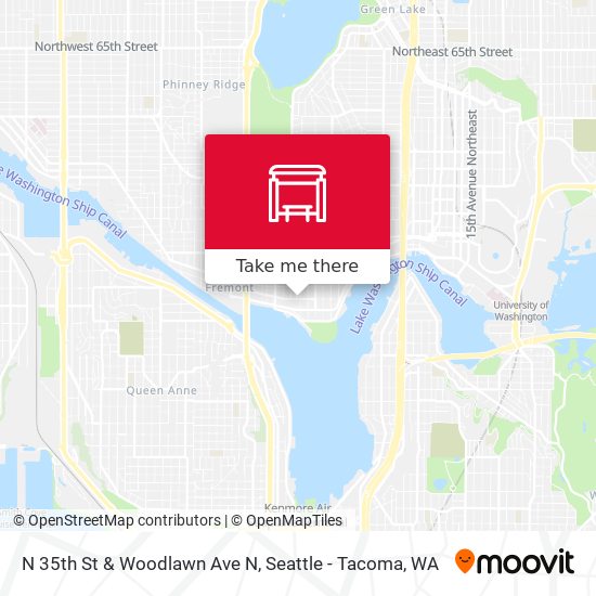 Mapa de N 35th St & Woodlawn Ave N