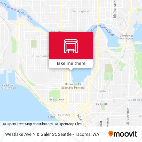 Westlake Ave N & Galer St map