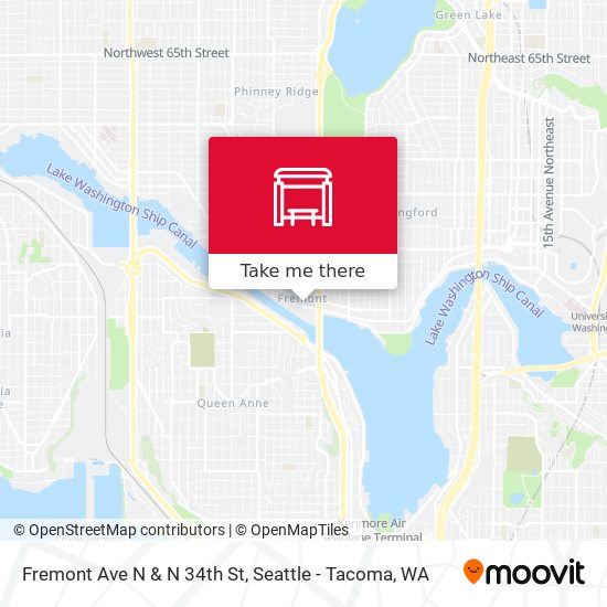 Fremont Ave N & N 34th St map
