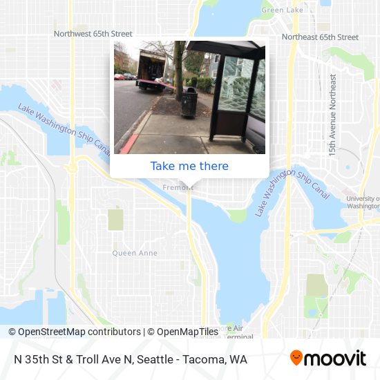 N 35th St & Troll Ave N map