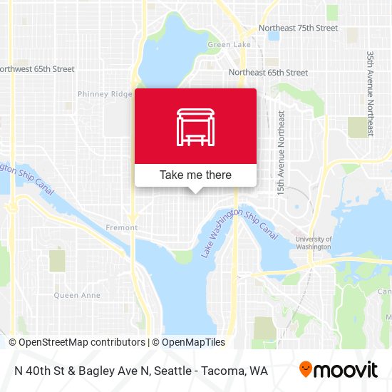 N 40th St & Bagley Ave N map