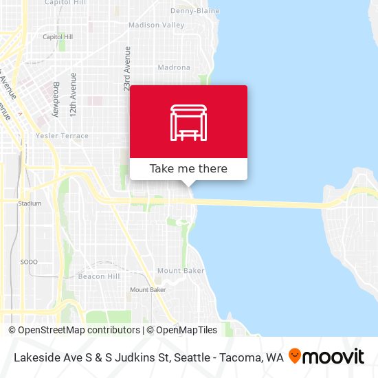 Lakeside Ave S & S Judkins St map