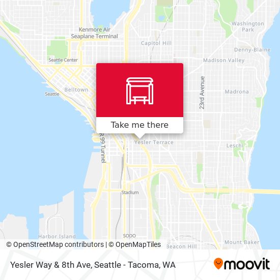 Yesler Way & 8th Ave map