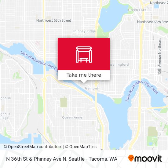 Mapa de N 36th St & Phinney Ave N