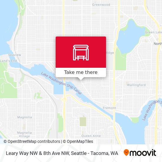 Mapa de Leary Way NW & 8th Ave NW