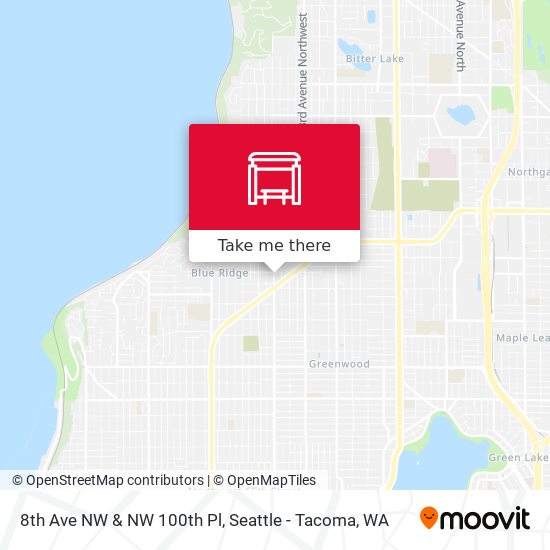 8th Ave NW & NW 100th Pl map