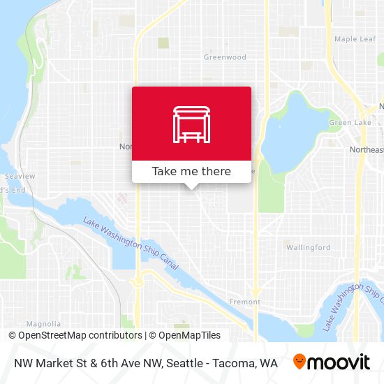 Mapa de NW Market St & 6th Ave NW