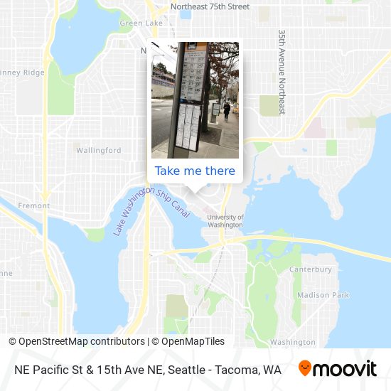NE Pacific St & 15th Ave NE map