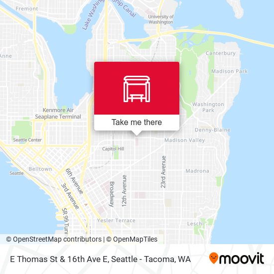 E Thomas St & 16th Ave E map