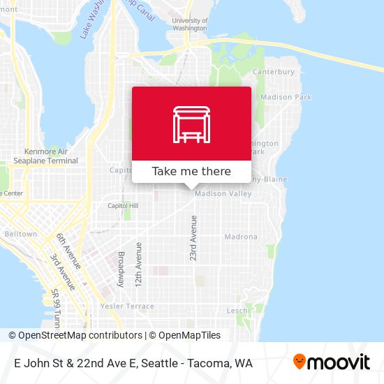 E John St & 22nd Ave E map