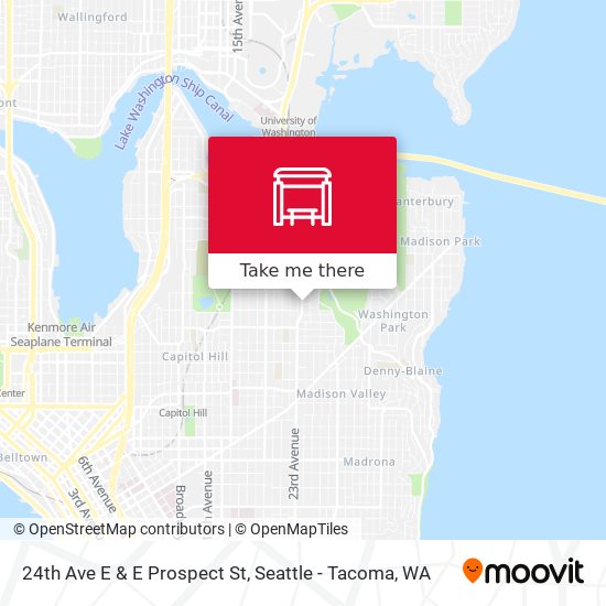 24th Ave E & E Prospect St map