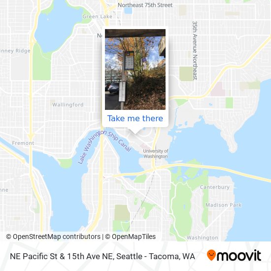 NE Pacific St & 15th Ave NE map