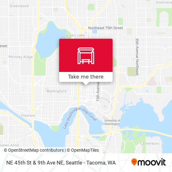 NE 45th St & 9th Ave NE map