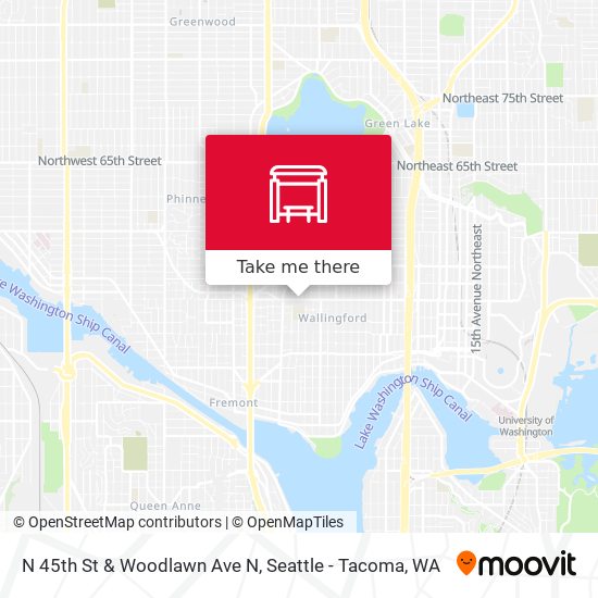 N 45th St & Woodlawn Ave N map
