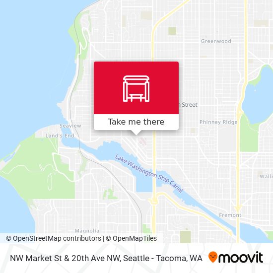 NW Market St & 20th Ave NW map