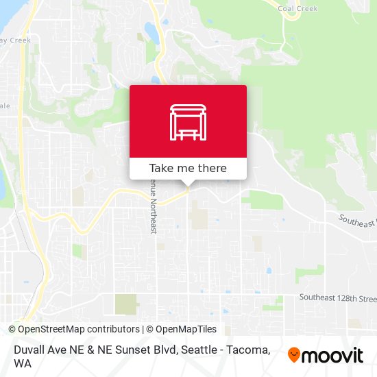 Mapa de Duvall Ave NE & NE Sunset Blvd