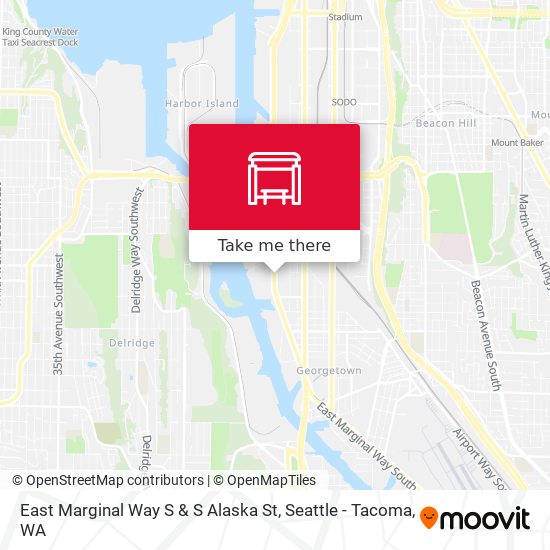 East Marginal Way S & S Alaska St map