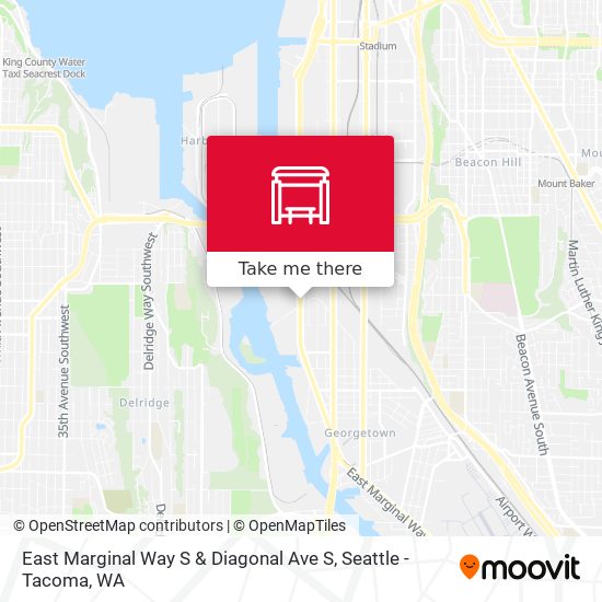 East Marginal Way S & Diagonal Ave S map