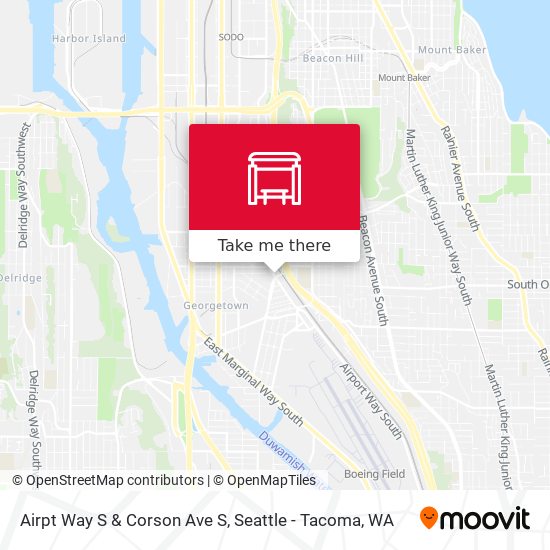 Mapa de Airpt Way S & Corson Ave S