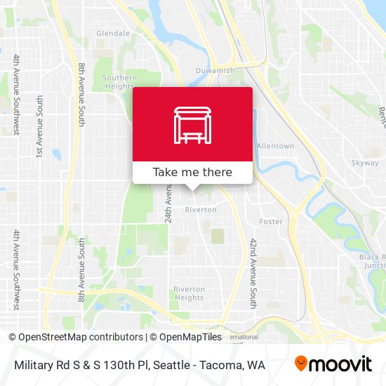 Military Rd S & S 130th Pl map