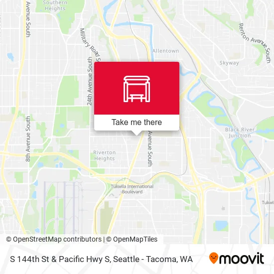 S 144th St & Pacific Hwy S map