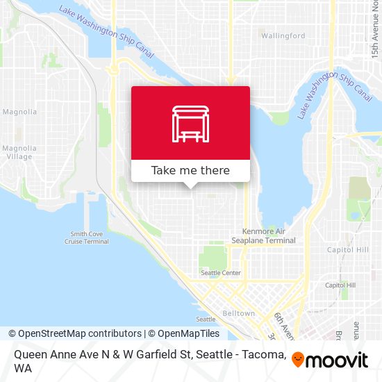 Queen Anne Ave N & W Garfield St map