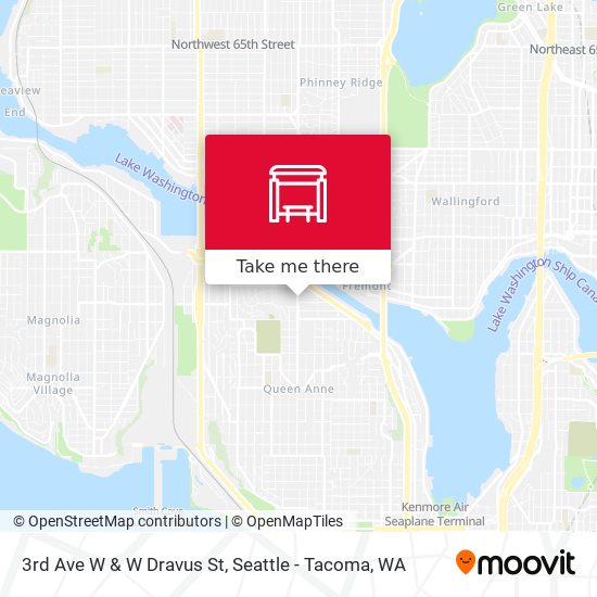 3rd Ave W & W Dravus St map