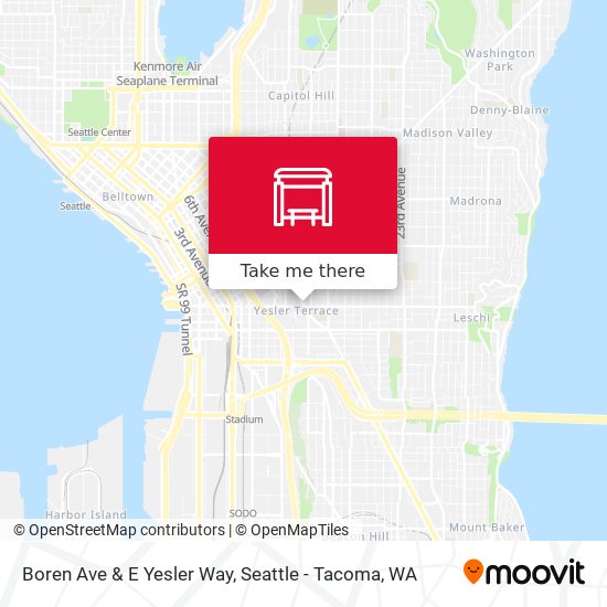 Mapa de Boren Ave & E Yesler Way