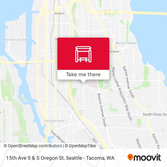 15th Ave S & S Oregon St map