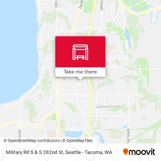 Military Rd S & S 282nd St map