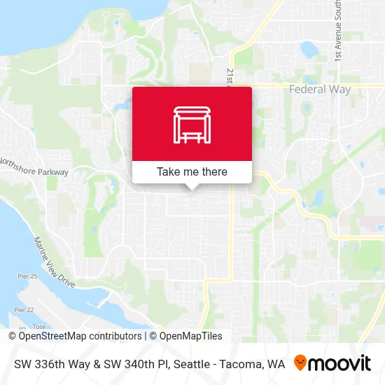 SW 336th Way & SW 340th Pl map