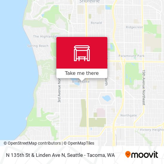 Mapa de N 135th St & Linden Ave N